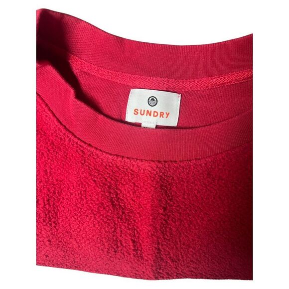 Sundry Anthropologie Pullover Crewneck Sweater Zipper Detail Preppy‎ Casual - Picture 2 of 8